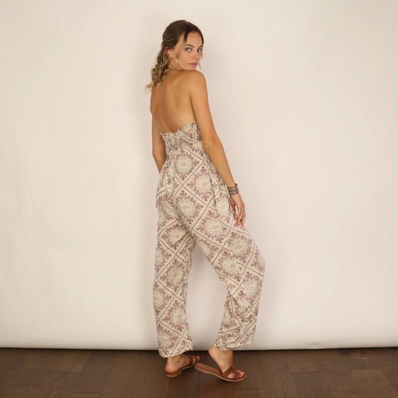 ETOILE ISABEL MARANT Summer Cotton Handkerchief Printed Jumpsuit - Size: 0 - Picture 3 of 8